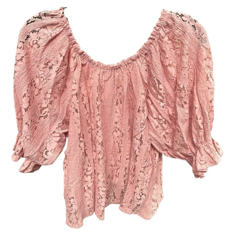 NWOT Free People Women's Stacey Convertible Lace Crop Top